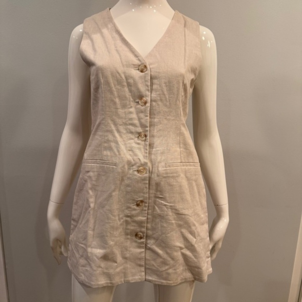 Abercrombie & Fitch Linen Blend Mara Mini Dress